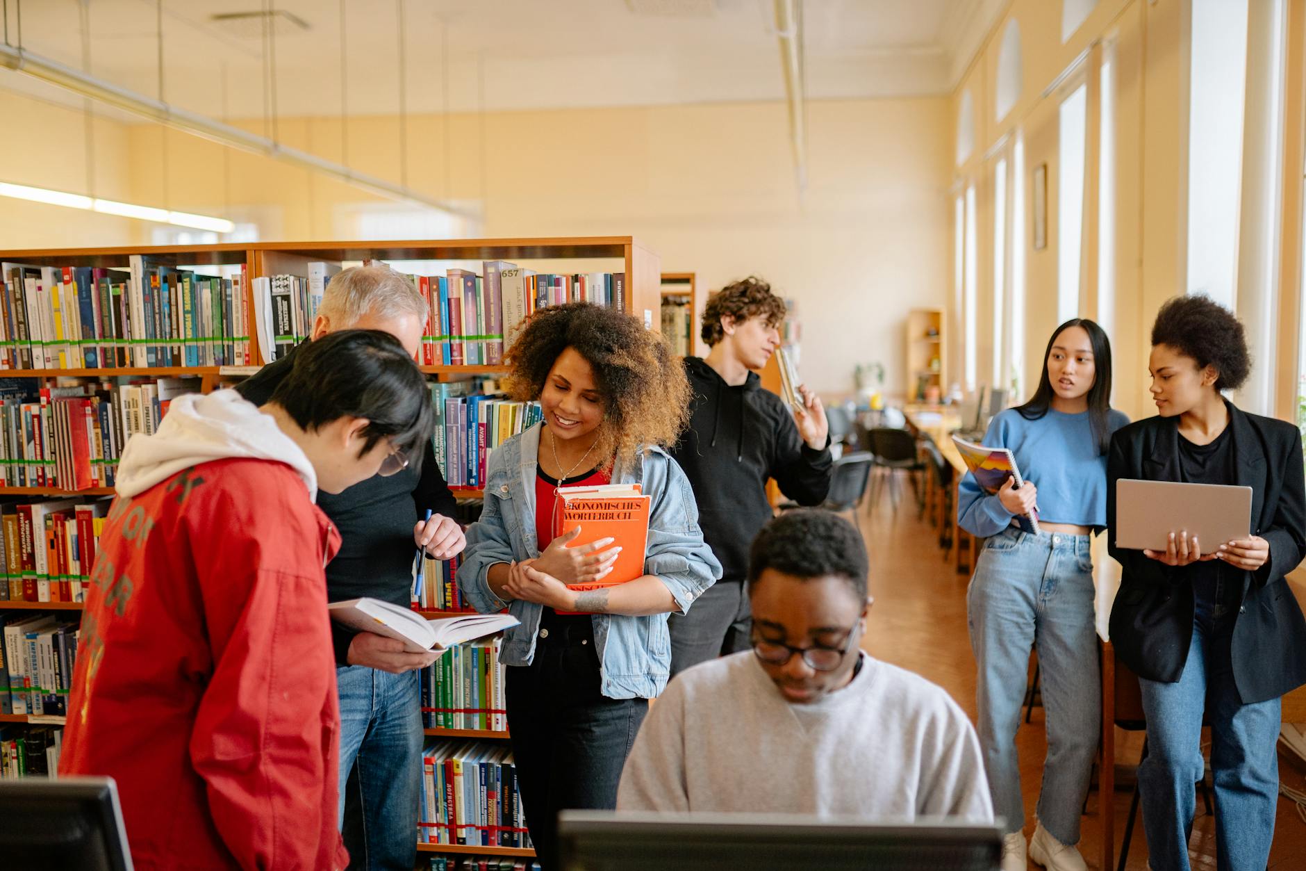 people gathering in a room