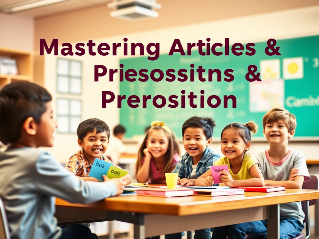 Mastering Articles & Prepositions for Grades 2-5 ESL Learners