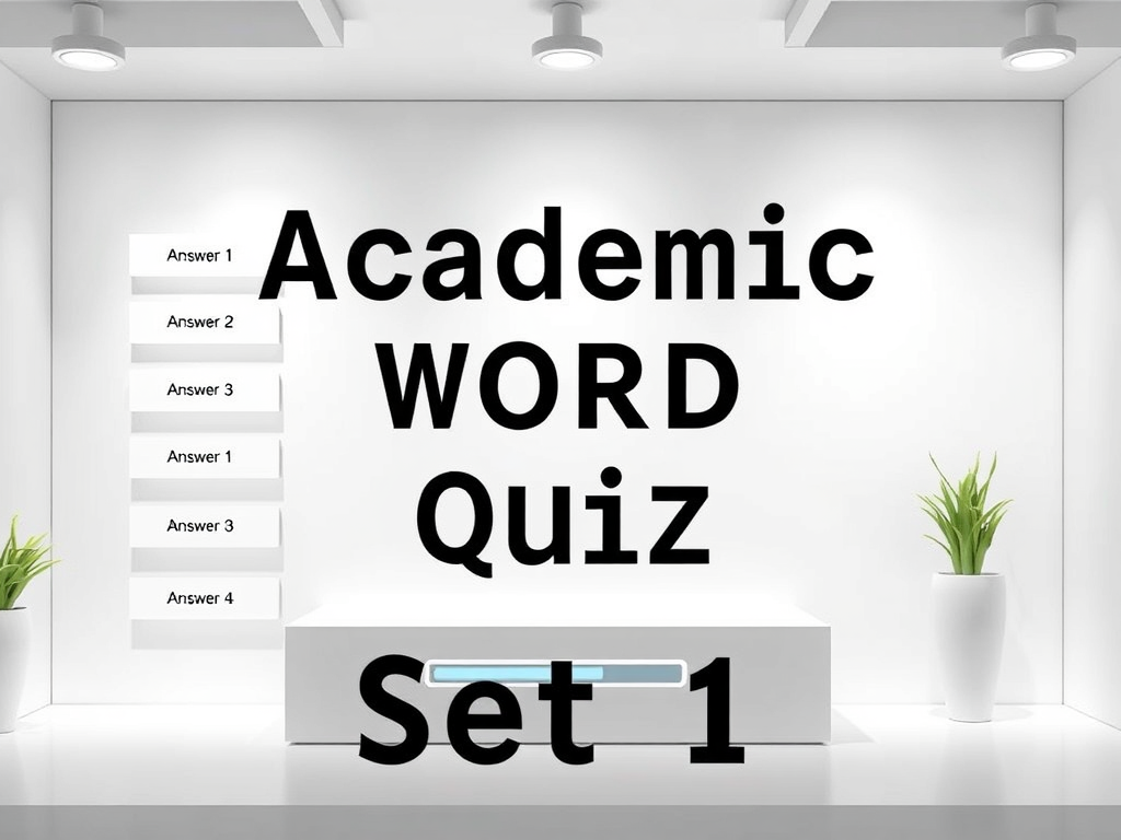 Academic Word Quiz – Set 1 (100 items)