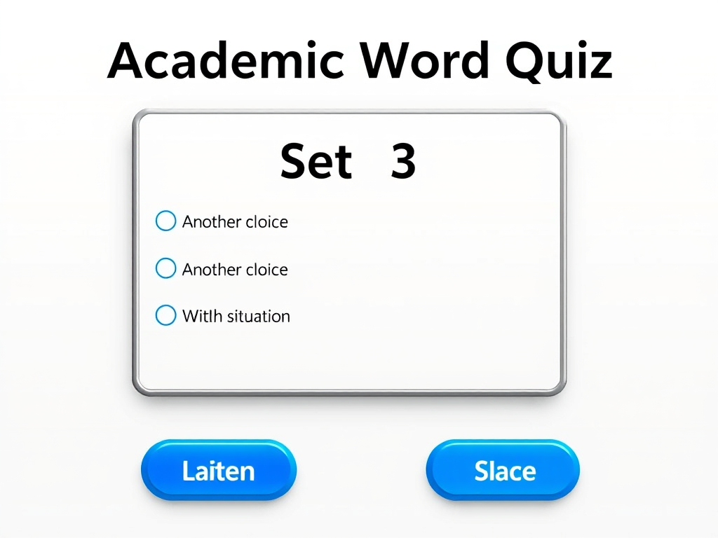 Academic Word Quiz – Set 3