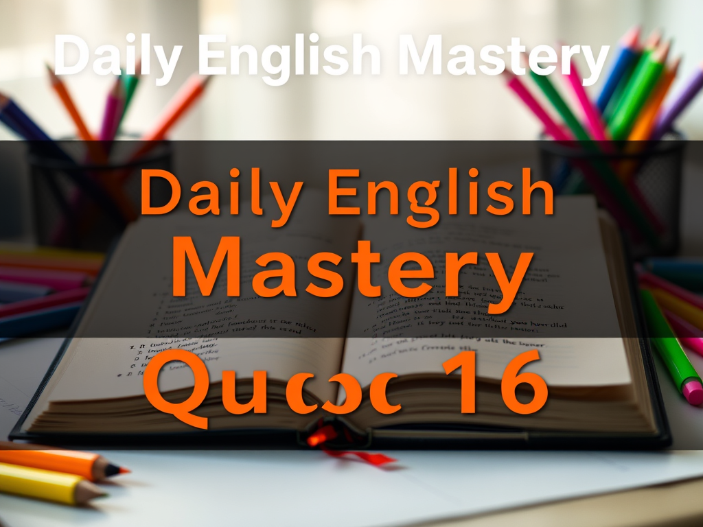 Daily English Mastery Quiz Set 16