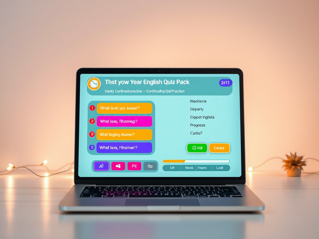 NEW YEAR ENGLISH QUIZ PACK — CONTINUED PRACTICE