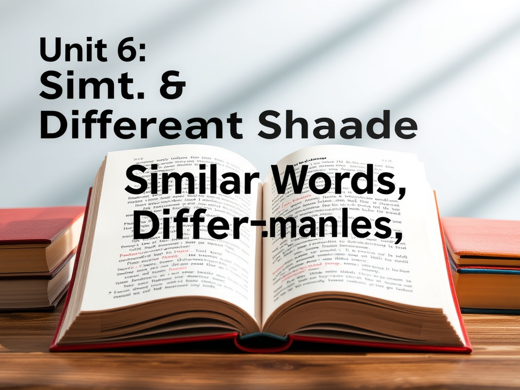 Unit 6: Similar Words, Different Shades