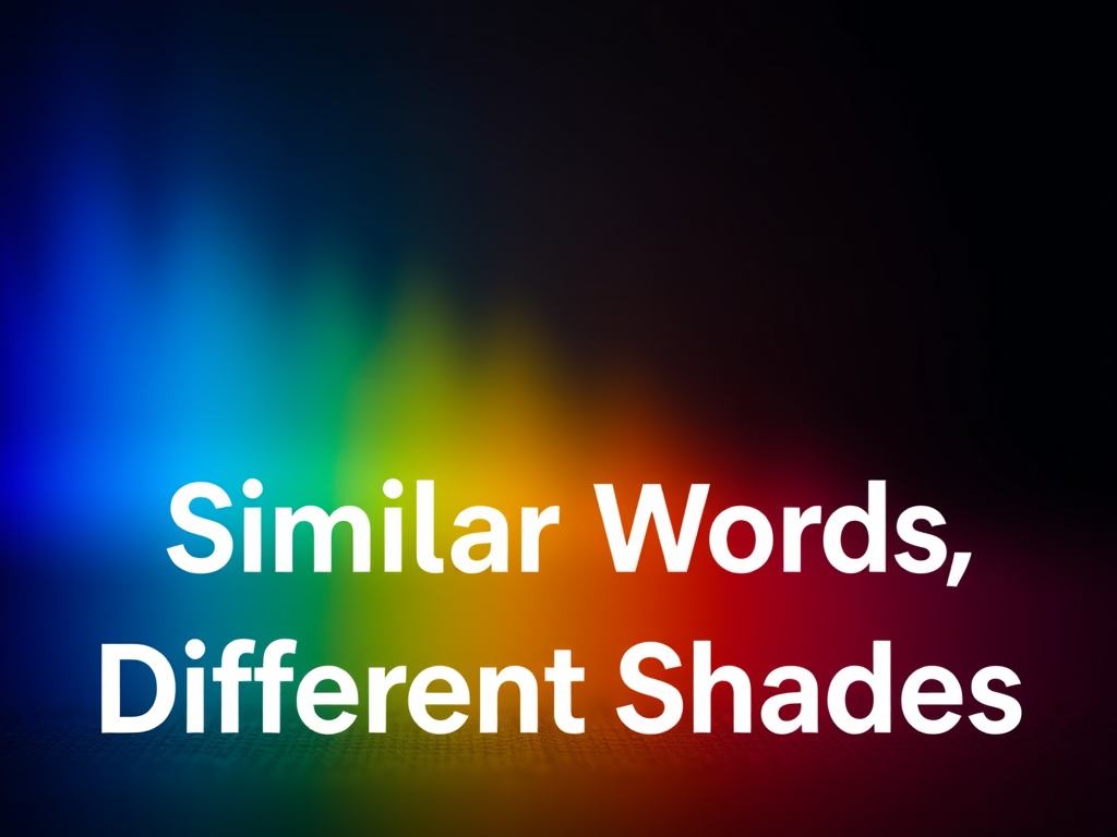 Unit 8: Similar Words, Different Shades